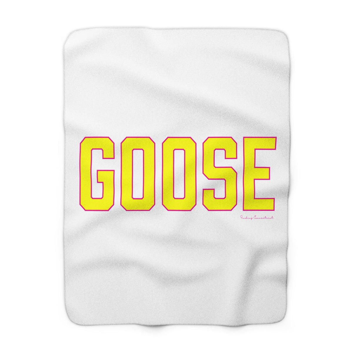Goose Zip Code  Yellow & Pink Sherpa Fleece Blanket