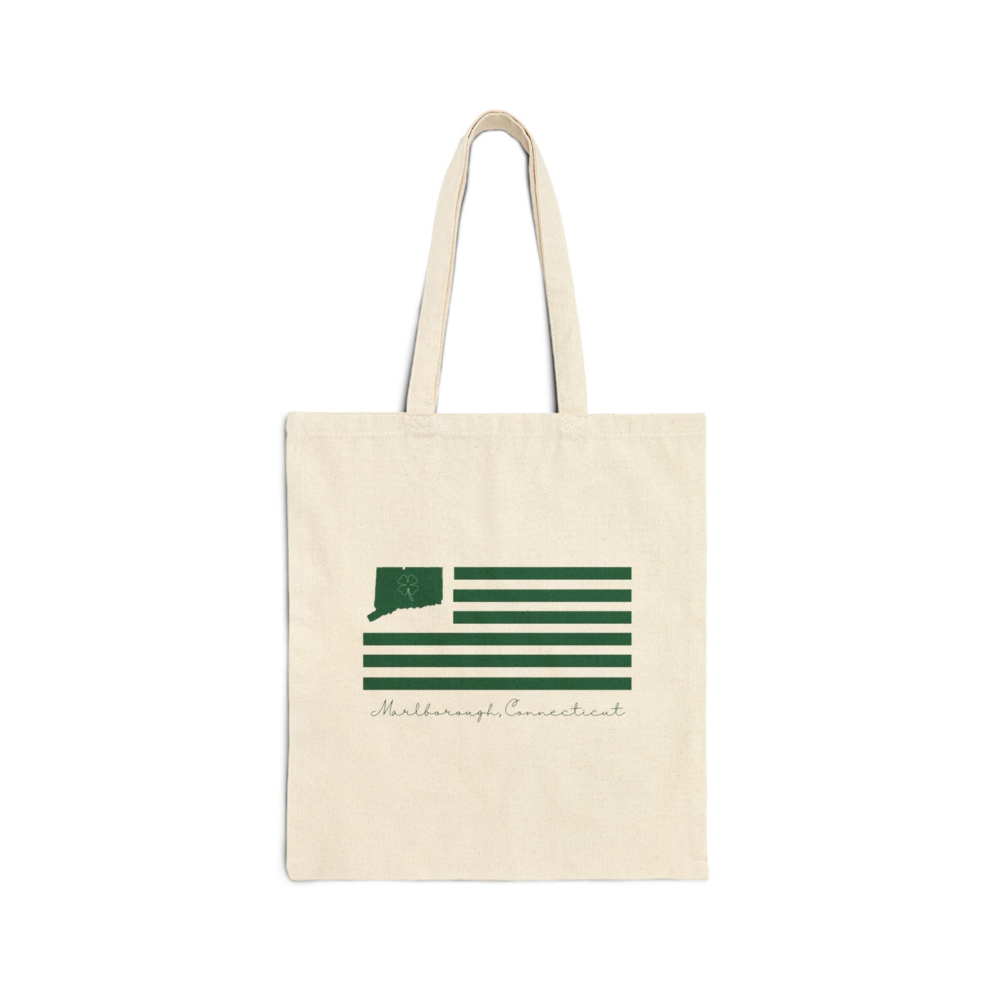 Marlborough Connecticut St. Patrick’s Day Flag Cotton Canvas Tote Bag