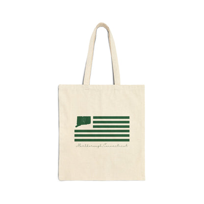 Marlborough Connecticut St. Patrick’s Day Flag Cotton Canvas Tote Bag