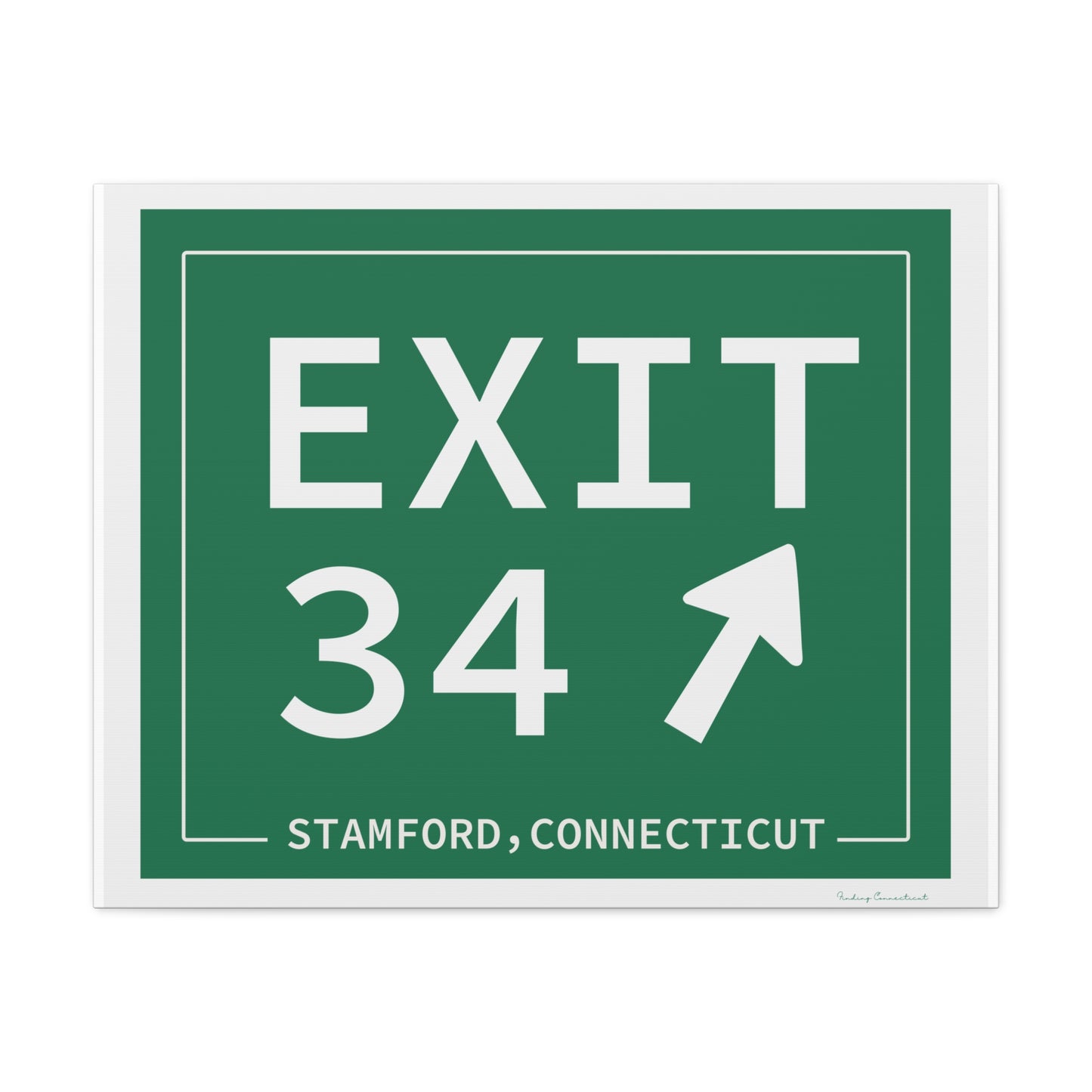 Vintage Exit 34 Merritt Parkway Sign Matte Canvas, Stretched, 1.25"