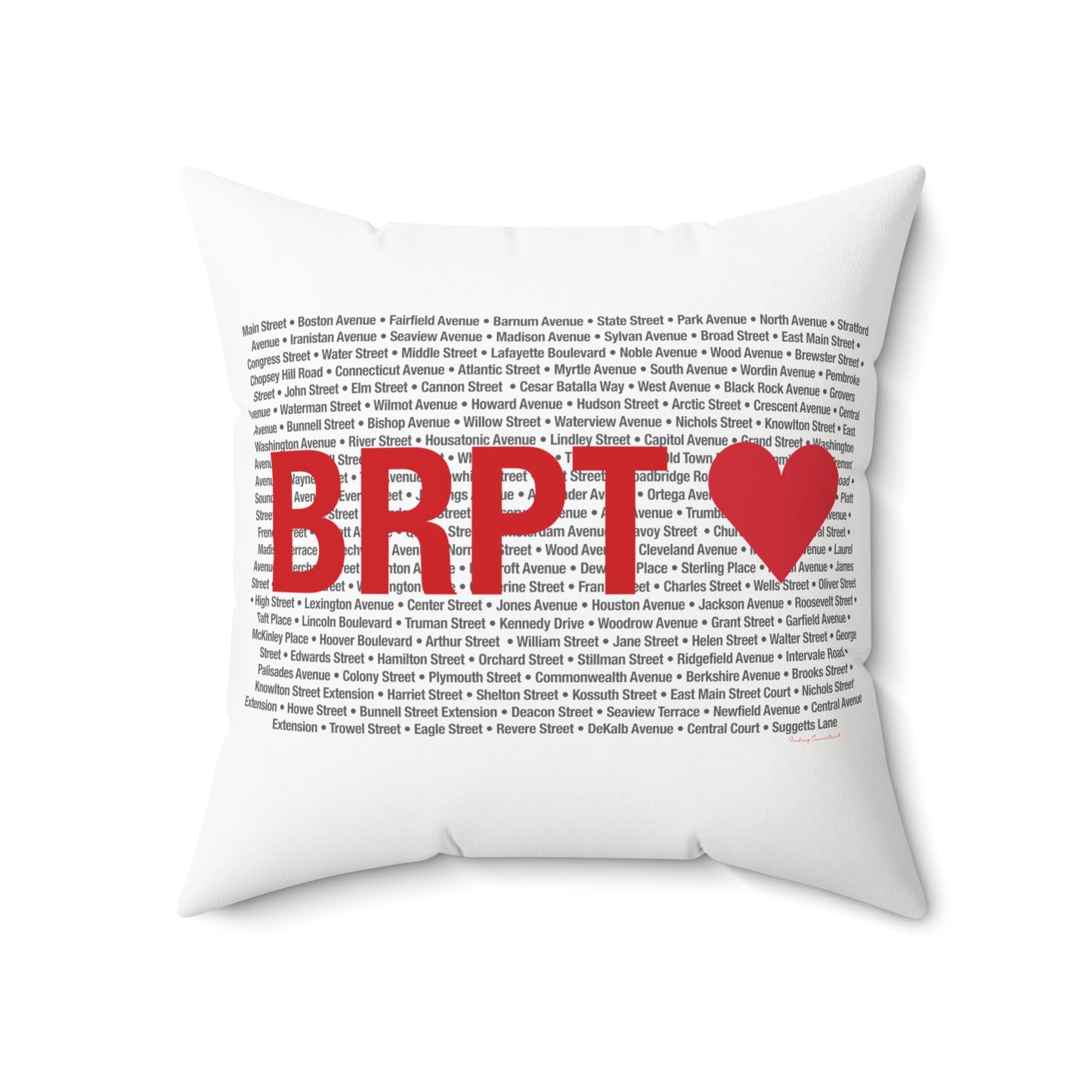 Bridgeport Love Spun Polyester Square Pillow