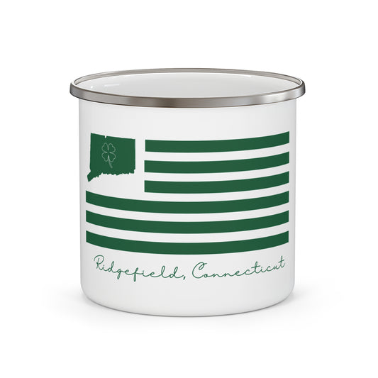 Ridgefield Connecticut St. Patrick's Day Flag Enamel Camping Mug