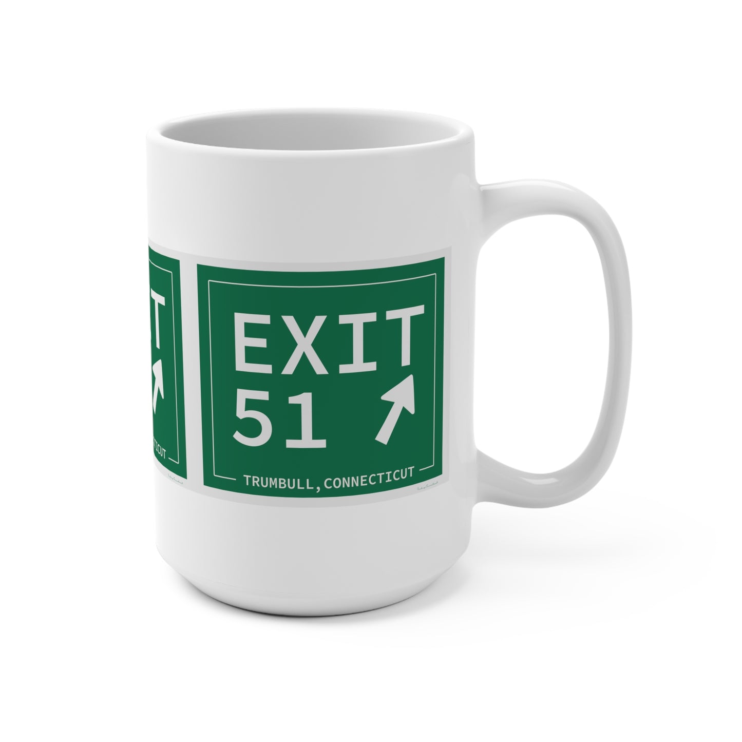 Vintage Exit 51  Merritt Parkway Sign Mug 15oz
