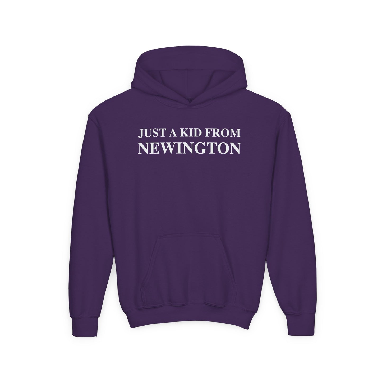 Just a kid from Newington Youth Heavy Blend Hooded Sweatshirt