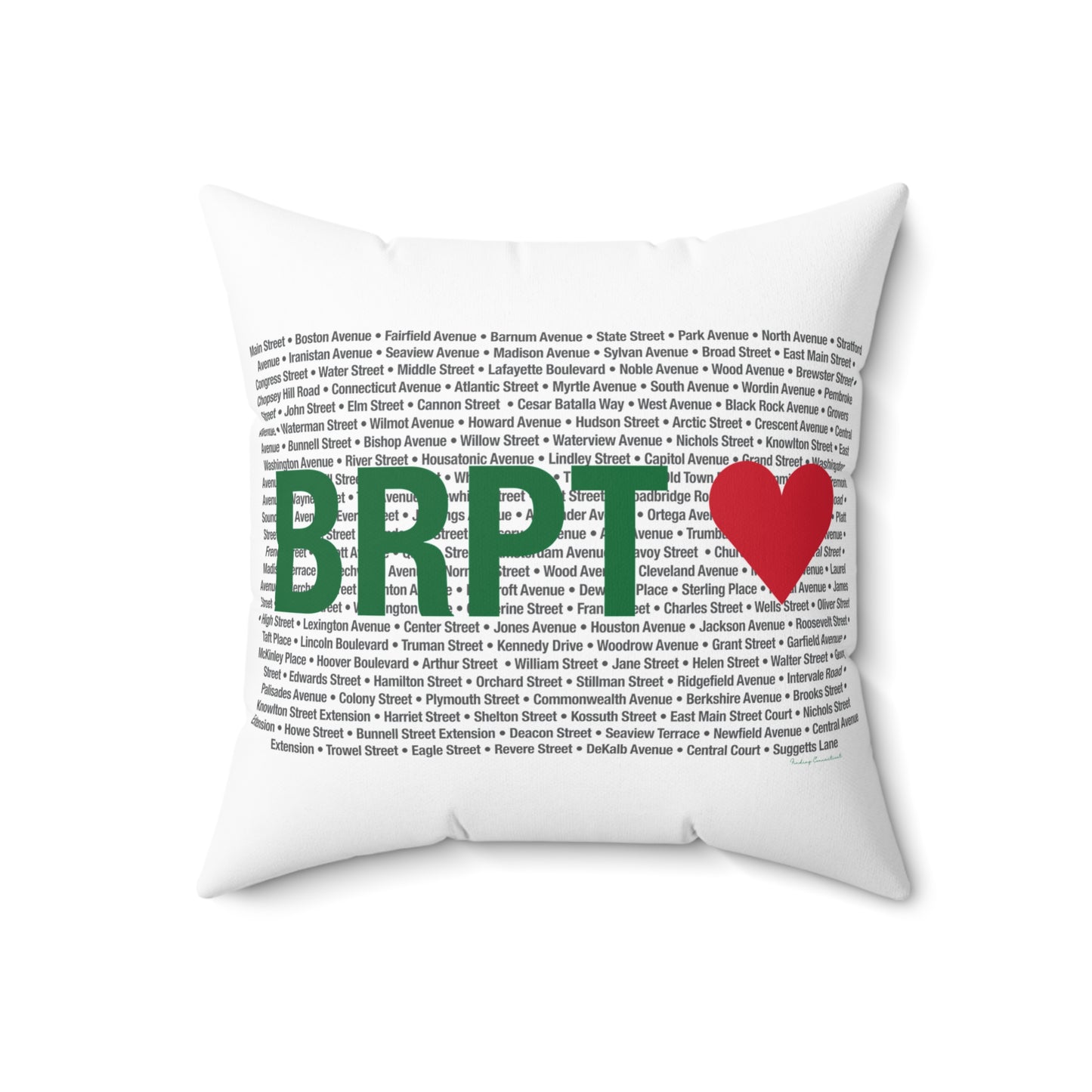 Bridgeport Love Spun Polyester Square Pillow