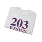 203 Weston Red White & Blue Unisex Heavy Blend™ Crewneck Sweatshirt
