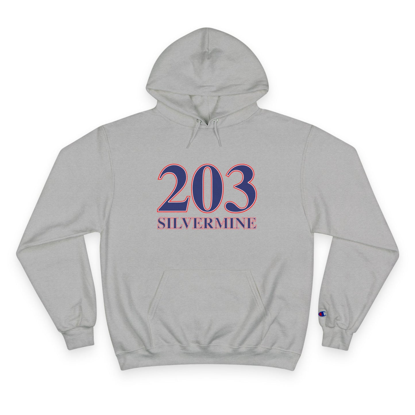 203 Silvermine Red, White & Blue Champion Hoodie