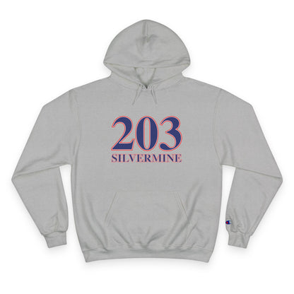 203 Silvermine Red, White & Blue Champion Hoodie