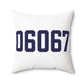 06067 Rocky Hill Connecticut Zip Code Polyester Square Pillow