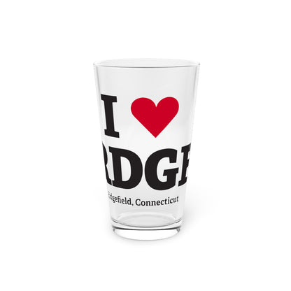 I Heart RDGF Pint Glass, 16oz