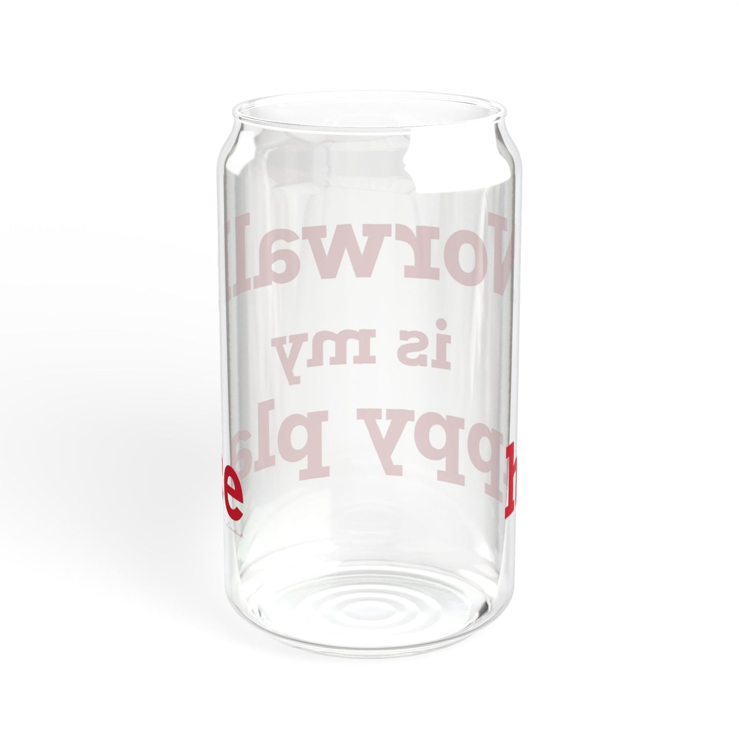 Norwalk is my Happy Place Sipper Glass, 16oz