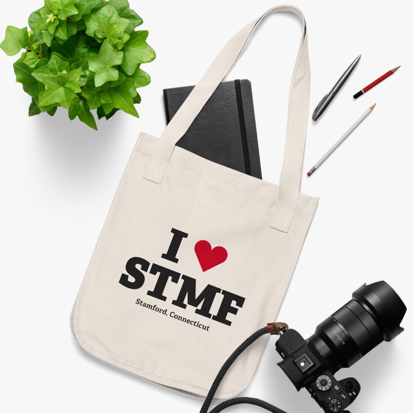 I Heart STMF Organic Canvas Tote Bag