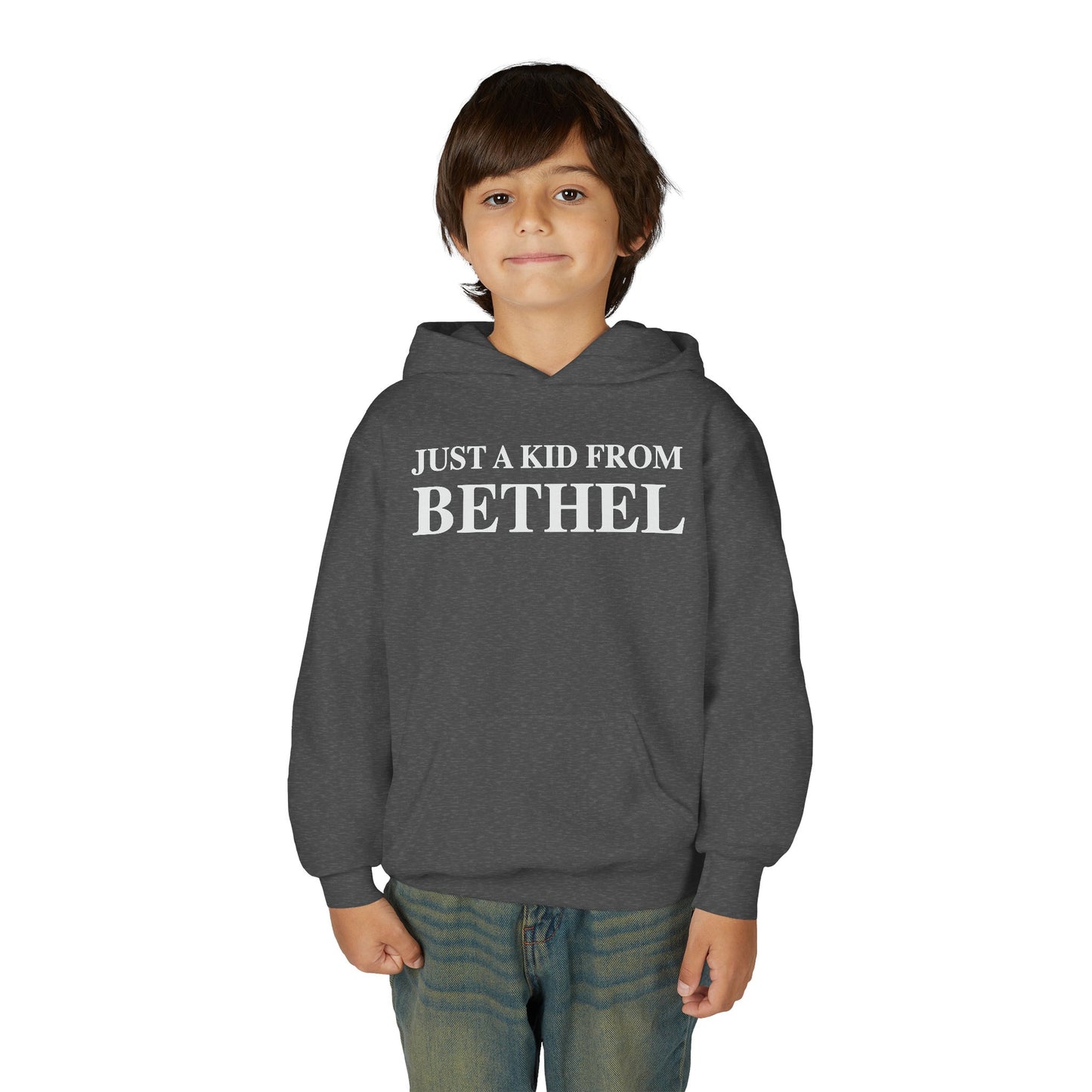 Just a kid from Bethel Youth Heavy Blend Hooded Sweatshirt