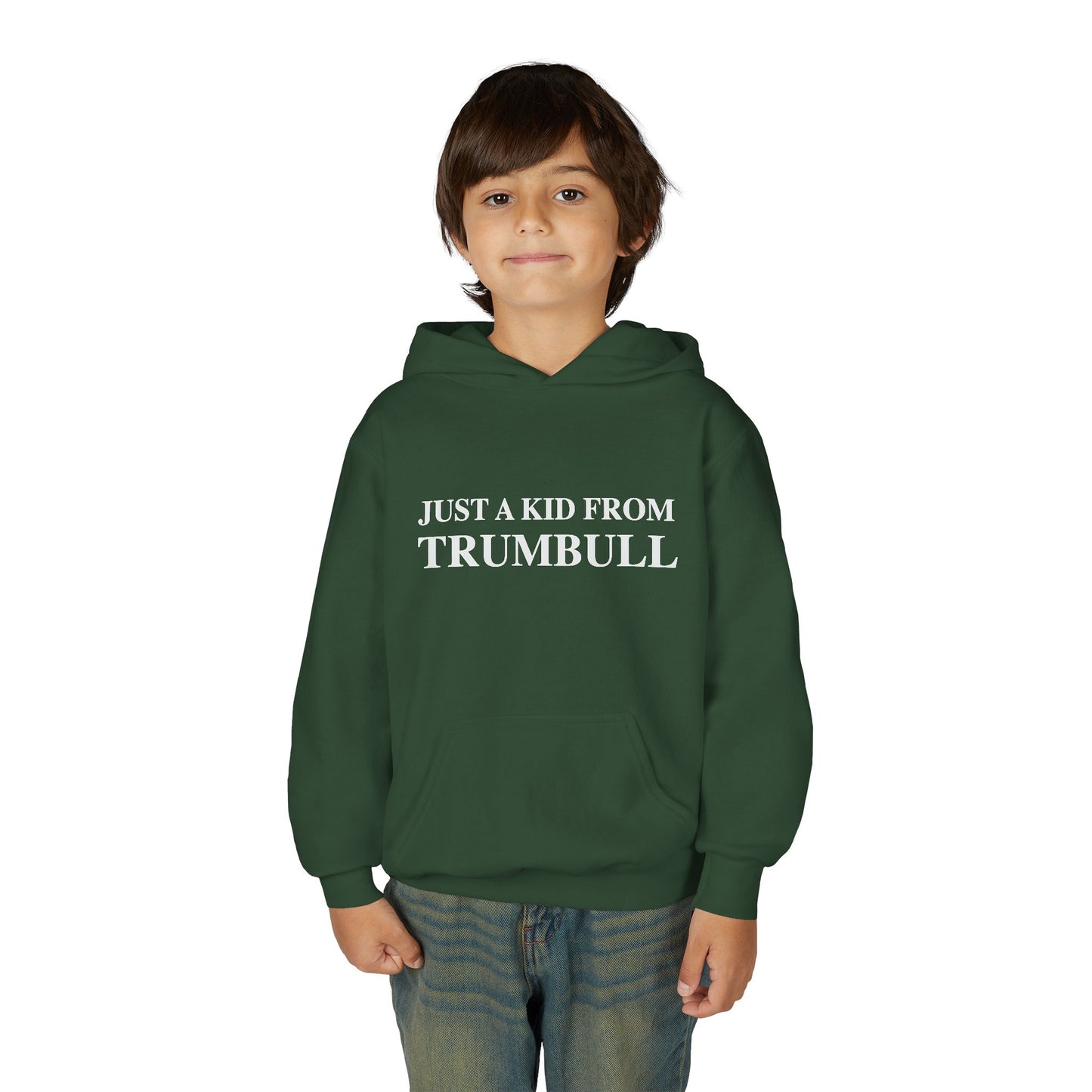 Just a kid from Trumbull  Youth Heavy Blend Hooded Sweatshirt