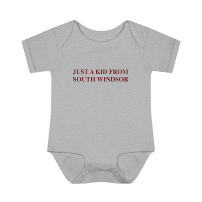 Just a kid from South Windsor Infant Baby Rib Bodysuit