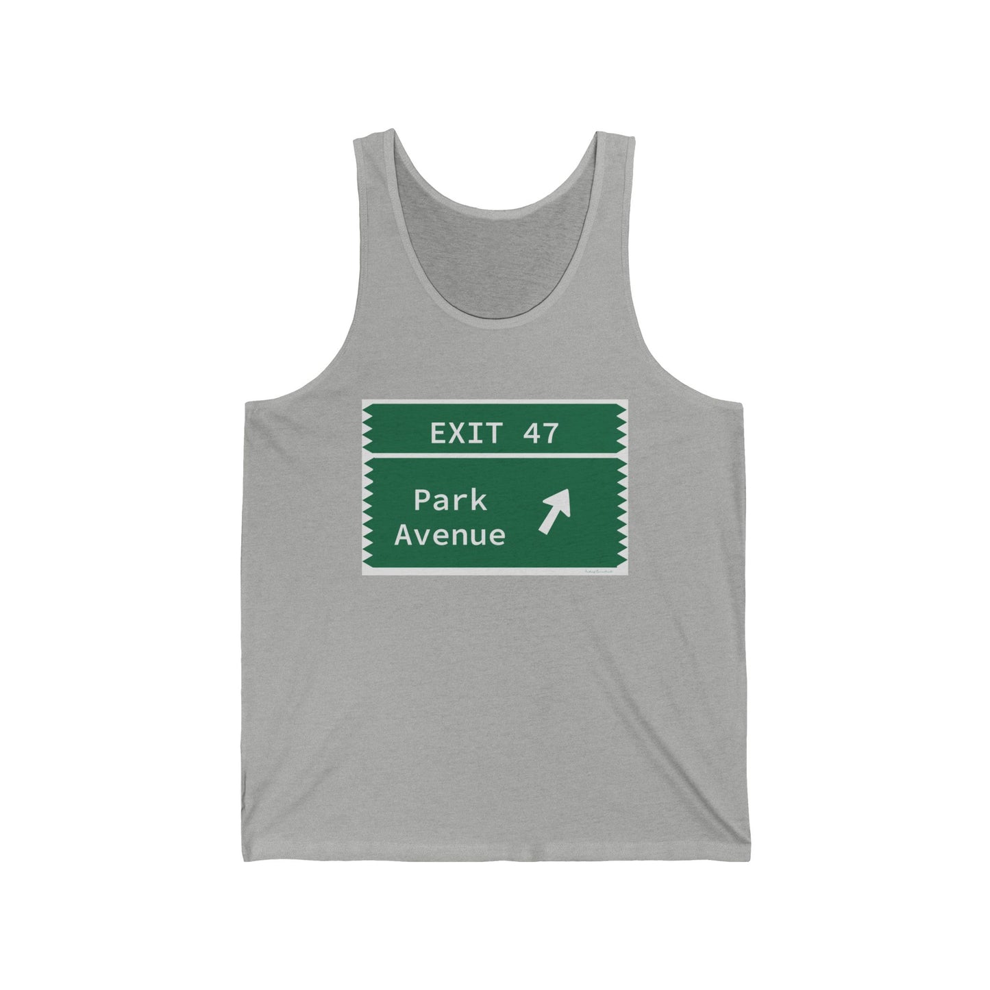 Vintage Merritt Parkway Exit 47 Sign Unisex Jersey Tank Top