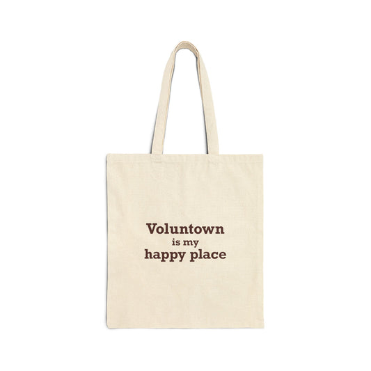 Voluntown is My Happy Place Cotton Canvas Tote Bag