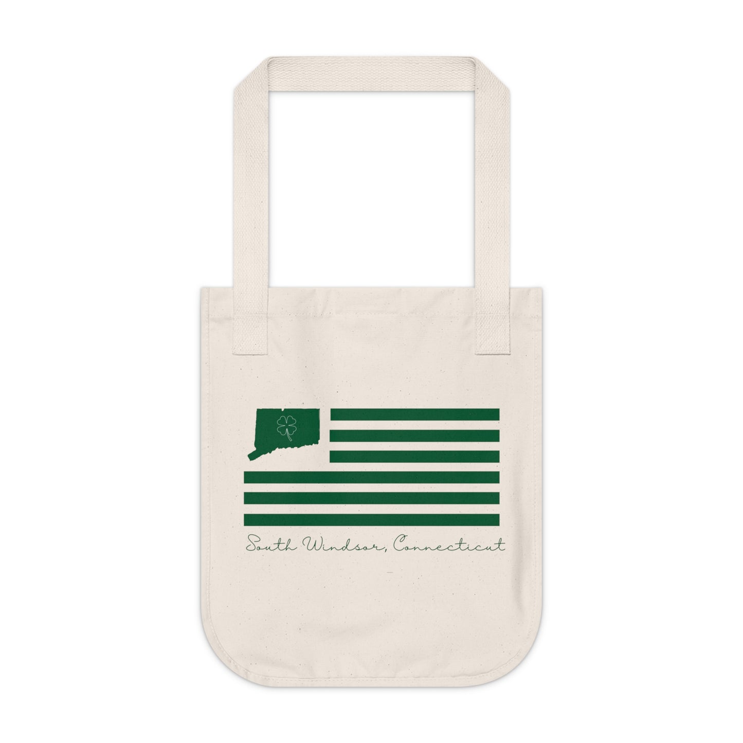 South Windsor Connecticut St. Patrick’s Day Flag Organic Canvas Tote Bag