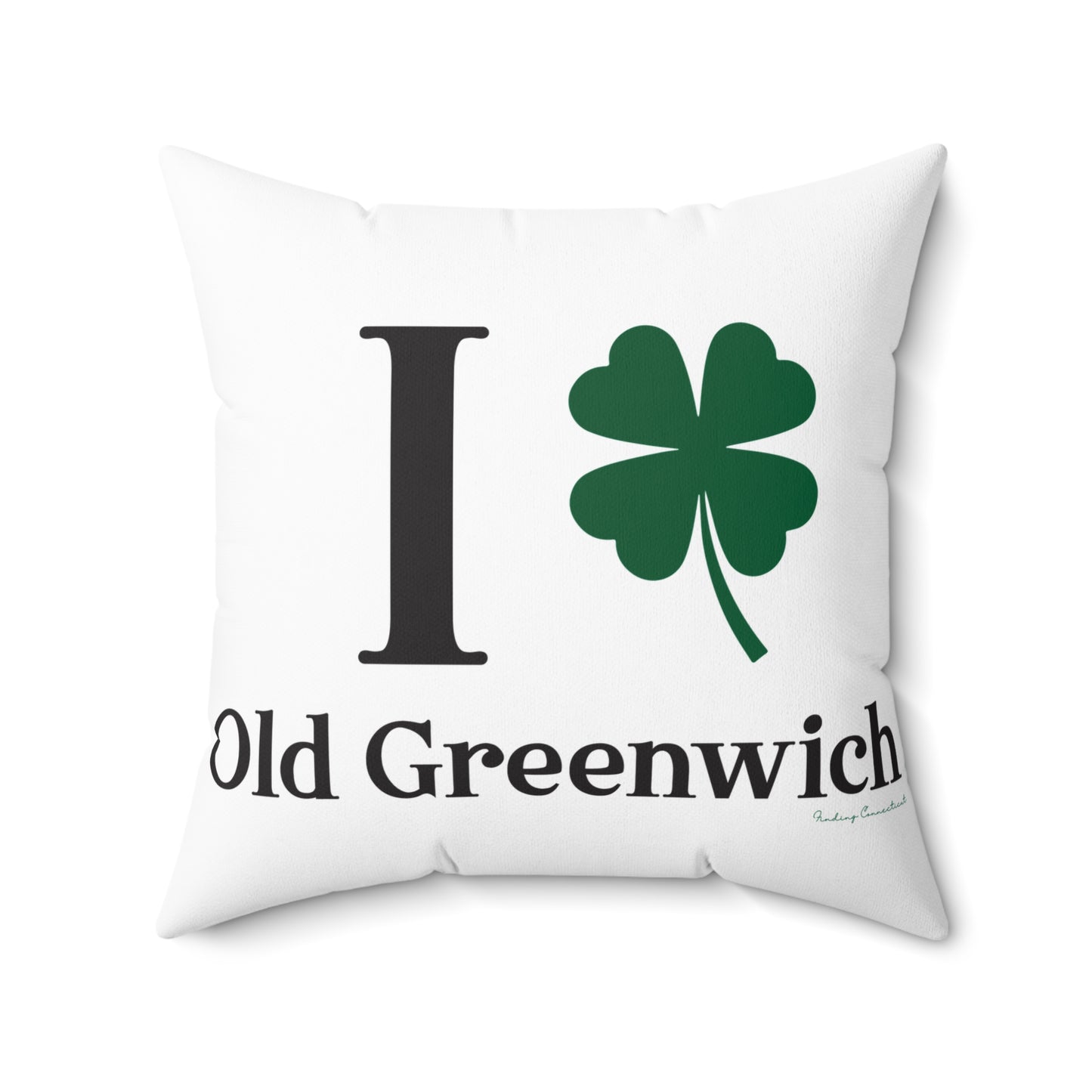 I Clover Old Greenwich Spun Polyester Square Pillow