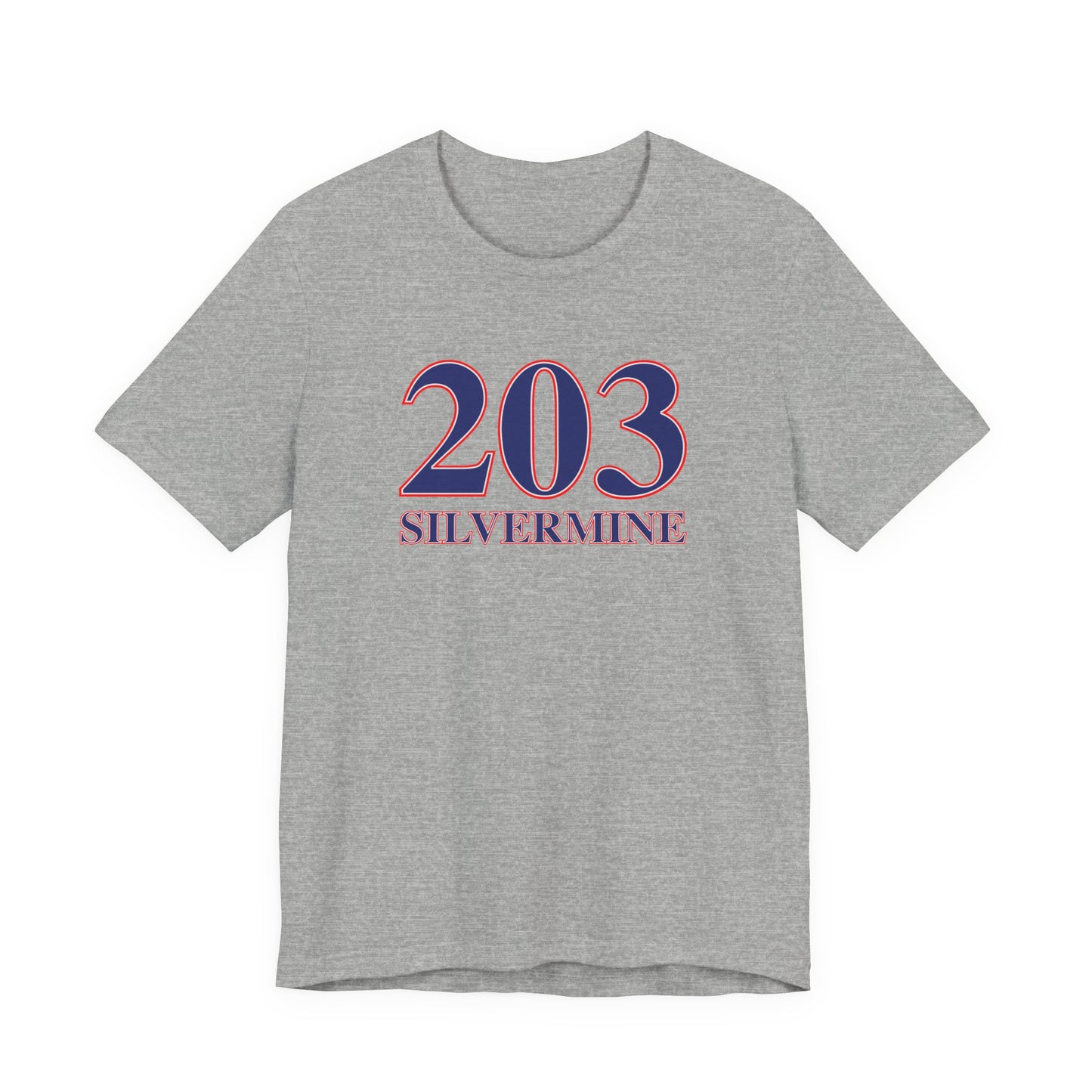 203 Silvermine Red, White & Blue Unisex Jersey Short Sleeve T-Shirt