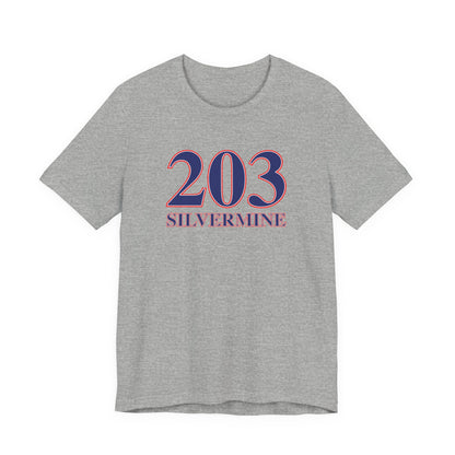 203 Silvermine Red, White & Blue Unisex Jersey Short Sleeve T-Shirt