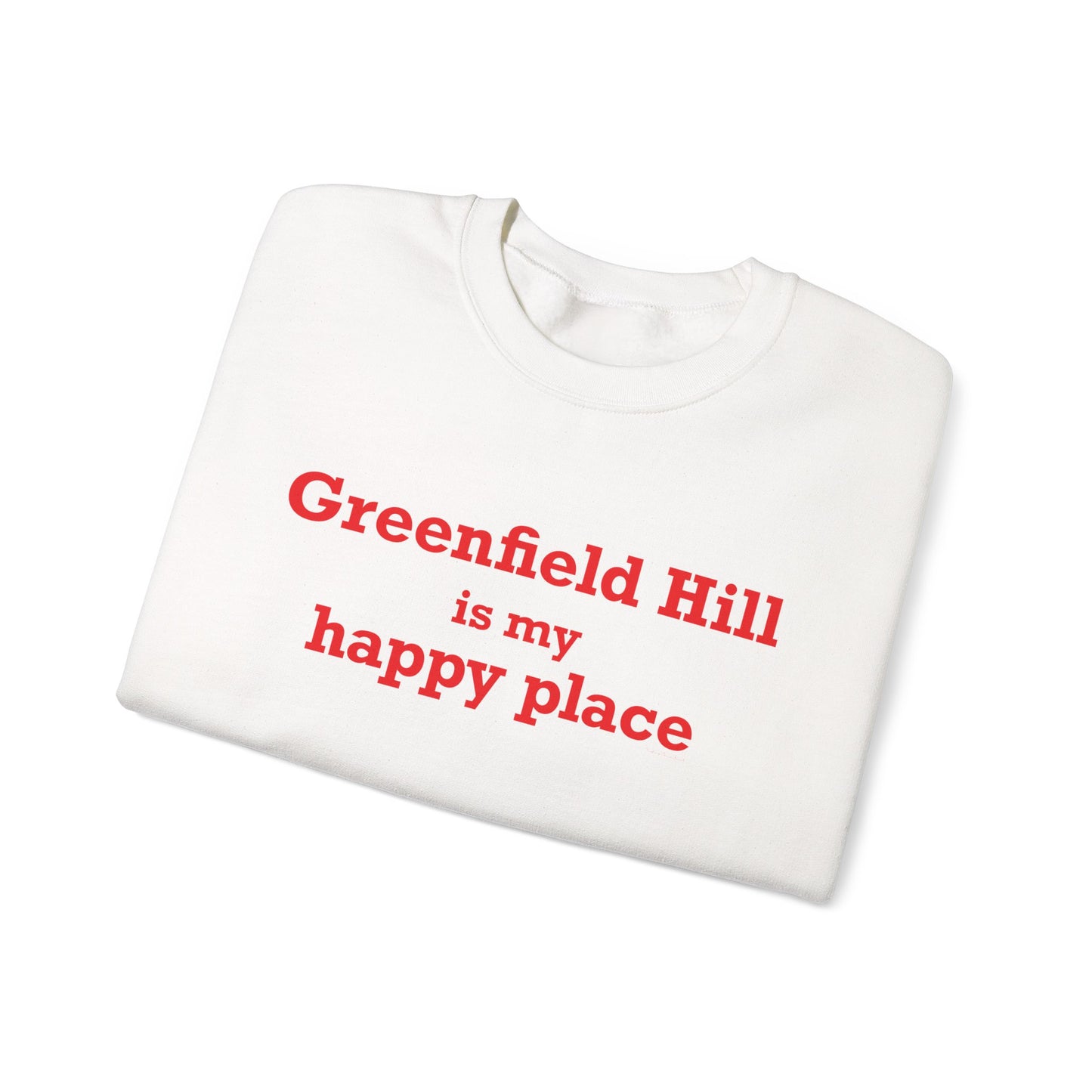 Greenfield Hill is My Happy Place Unisex Heavy Blend™ Crewneck Sweatshirt