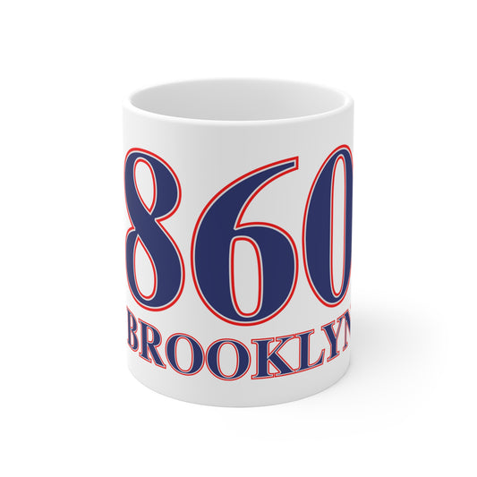 860 Brooklyn Red, White & Blue Mug 11oz