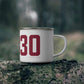 06830 - Greenwich Connecticut Zip Code Enamel Camping Mug