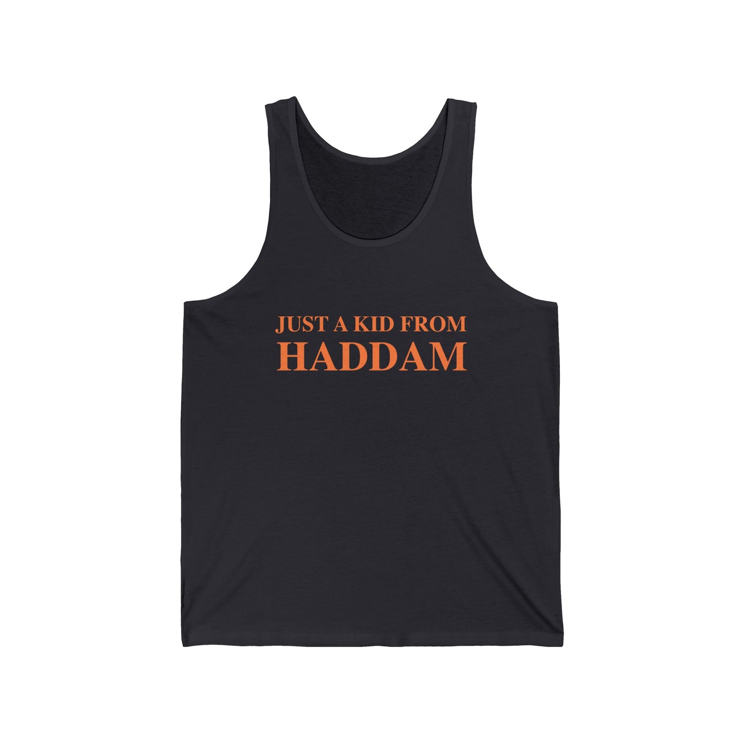 Just a kid from Haddam Unisex Jersey Tank