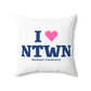 I Heart NTWN Spun Polyester Square Pillow