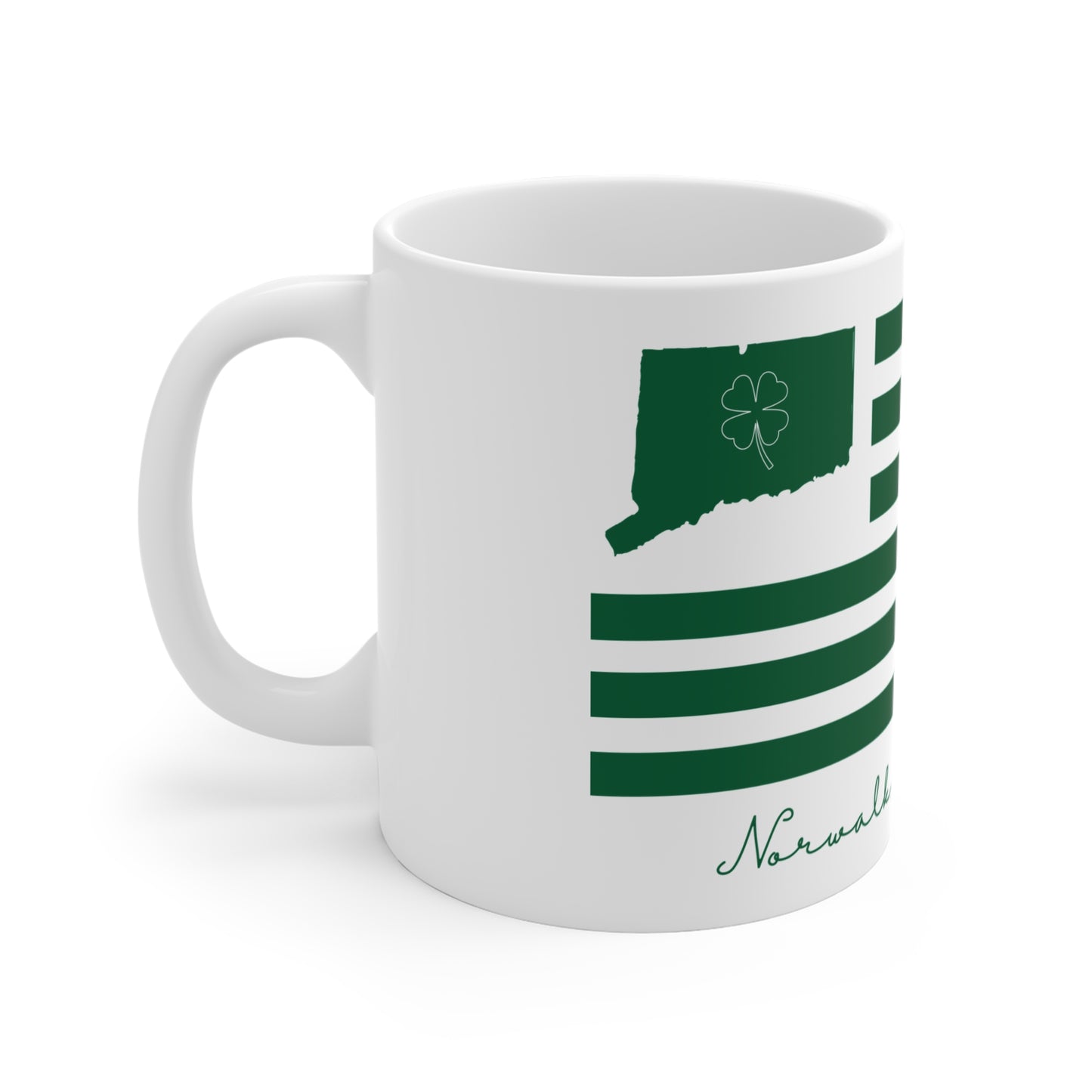 Norwalk Connecticut St Patrick's Day Flag Mug 11oz