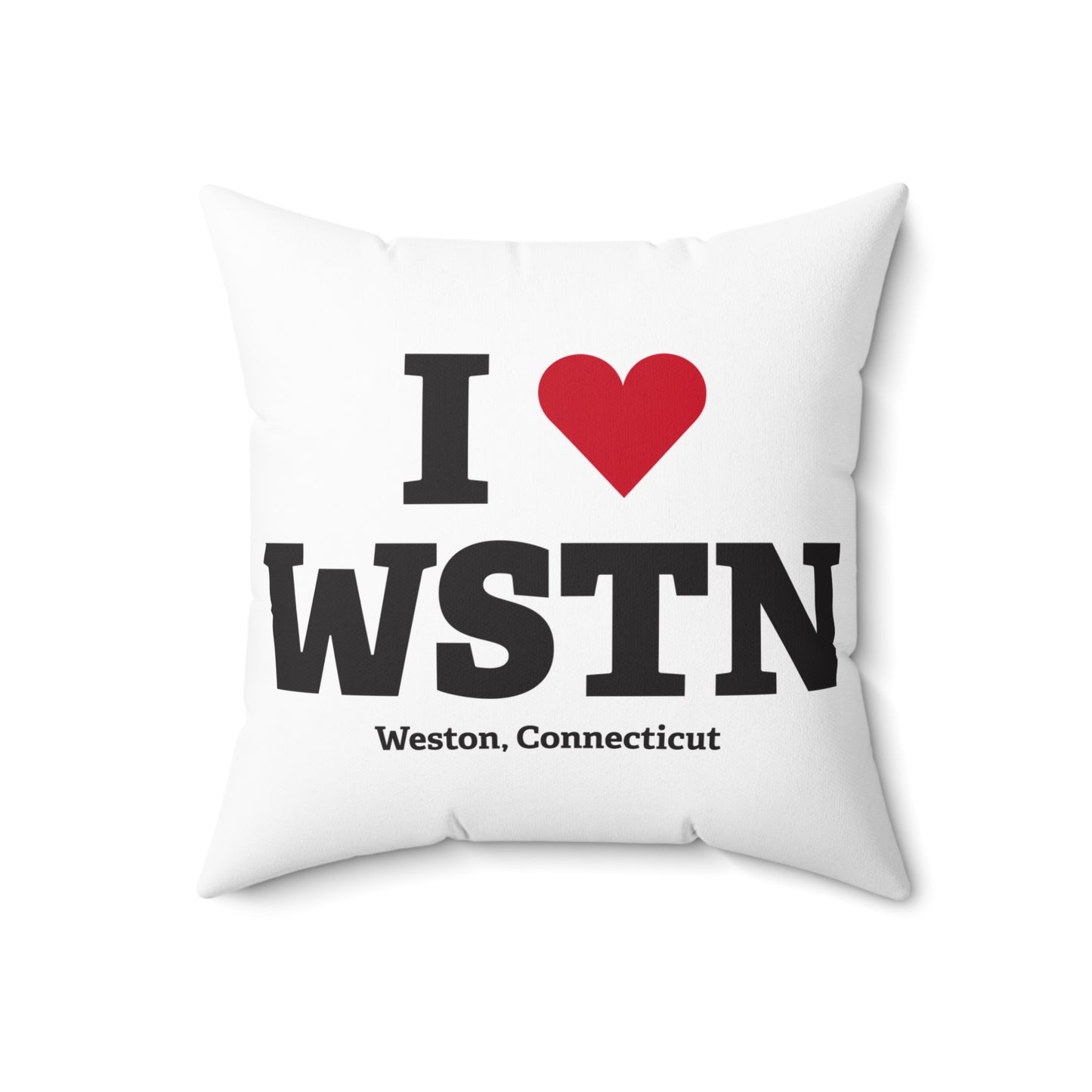 I Heart WSTN Spun Polyester Square Pillow