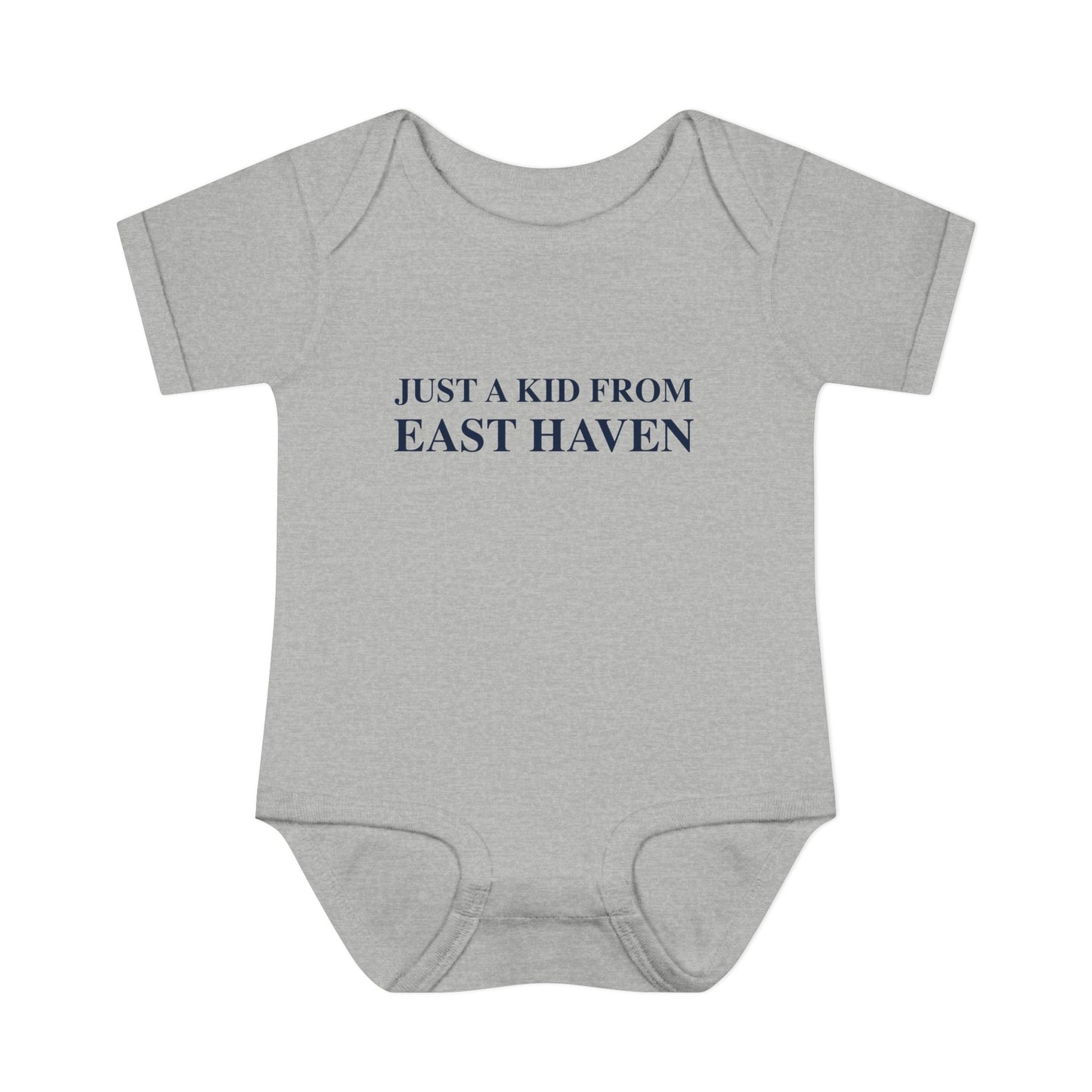 Just a kid from East Haven Infant Baby Rib Bodysuit