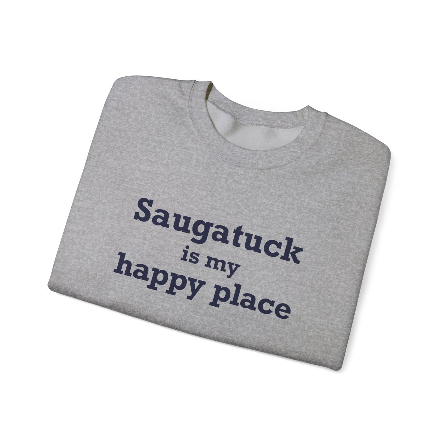 Saugatuck Is My Happy Place Unisex Heavy Blend™ Crewneck Sweatshirt