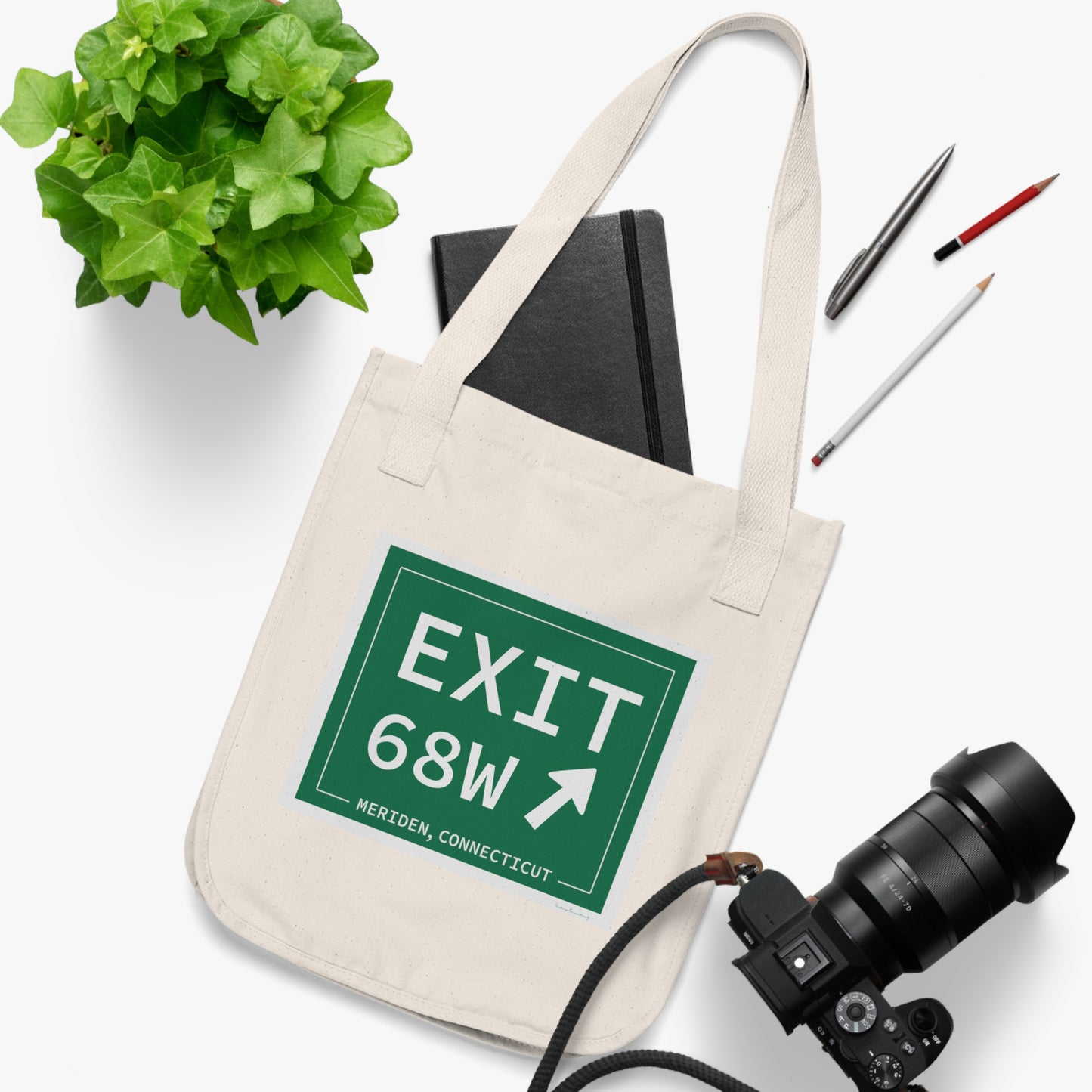 Vintage Exit 68W WCP Sign Organic Canvas Tote Bag