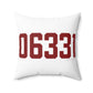 06331 Canterbury Connecticut Zip Code Spun Polyester Square Pillow