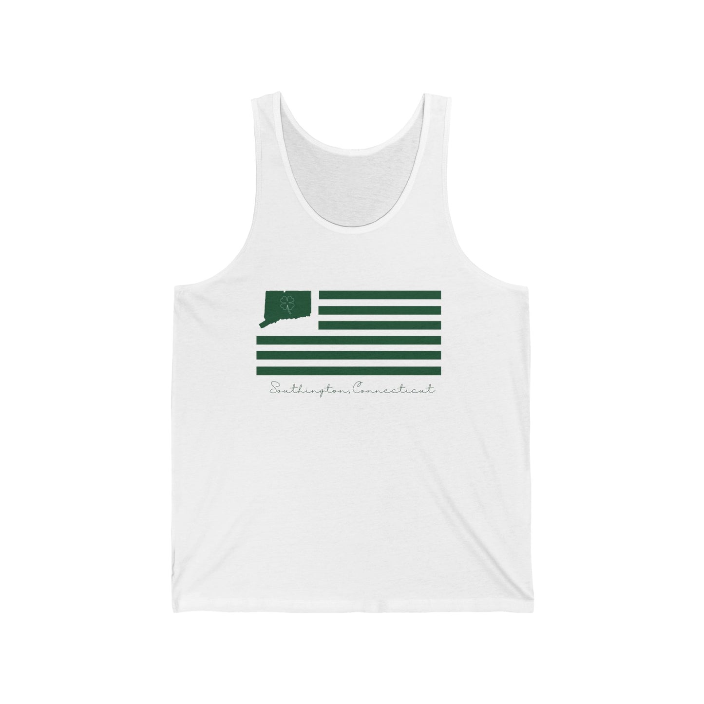 Southington Connecticut St Patrick’s Day Flag Unisex Jersey Tank Top