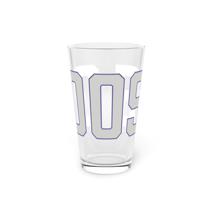 Goose Zip Code Gray & Purple Pint Glass, 16oz