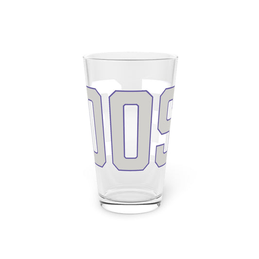 Goose Zip Code Gray & Purple Pint Glass, 16oz