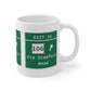 Vintage Merritt Parkway Exit 36 Sign Mug 11oz