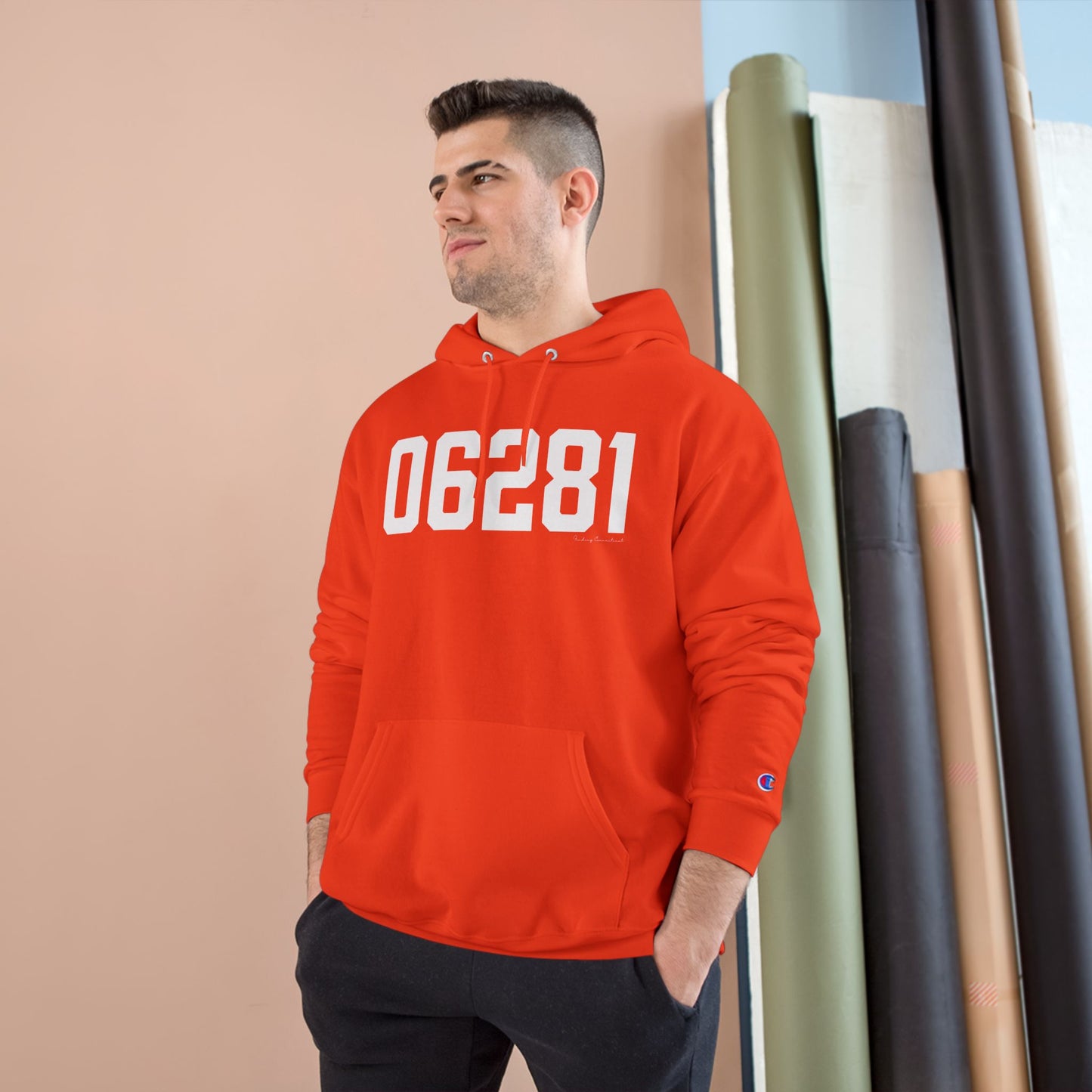06281 Woodstock CT Zip Code Champion Hoodie