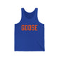 Goose Zip Code - Orange & Green Unisex Jersey Tank Top