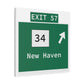 Vintage WCP Exit 57 Sign Matte Canvas, Stretched, 1.25"