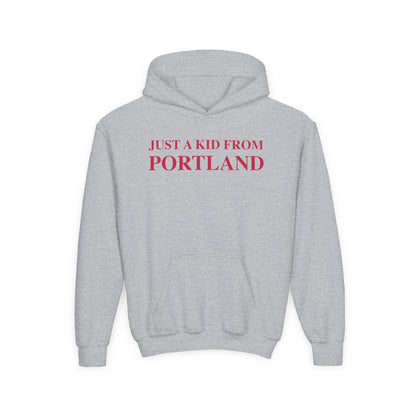 Just a kid from Portland Youth Heavy Blend Hooded Sweatshirt