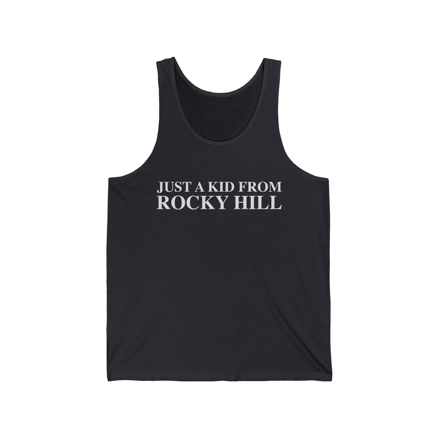 Just a kid from Rocky Hill Unisex Jersey Tank Top
