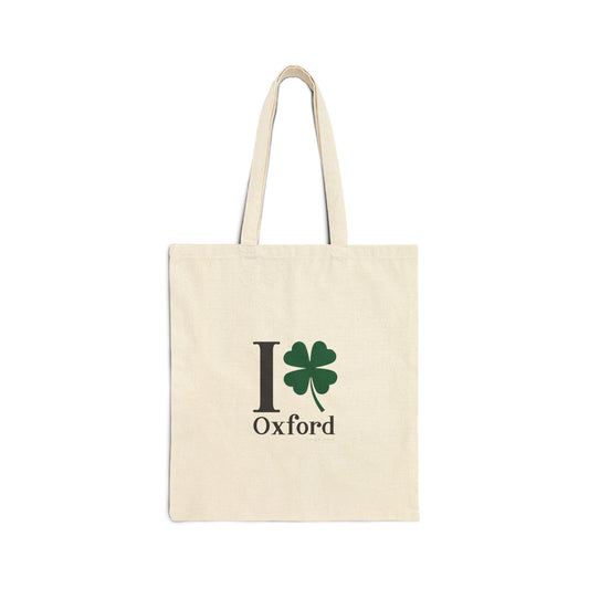 I Clover Oxford Cotton Canvas Tote Bag