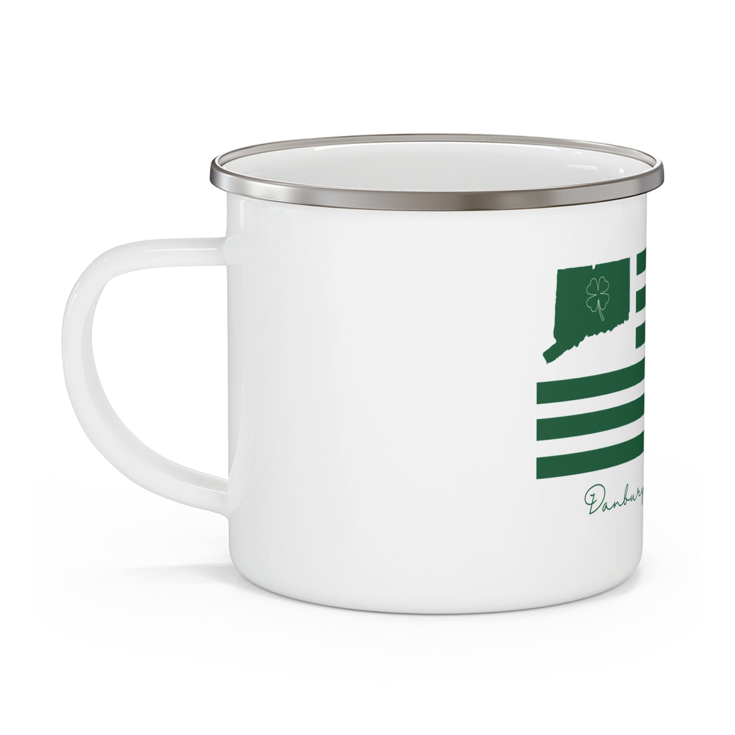 Danbury Connecticut St Patrick’s Day Flag Enamel Camping Mug