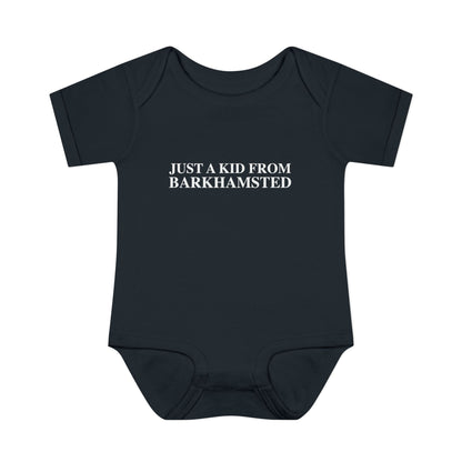Just a kid from Barkhamsted Infant Baby Rib Bodysuit
