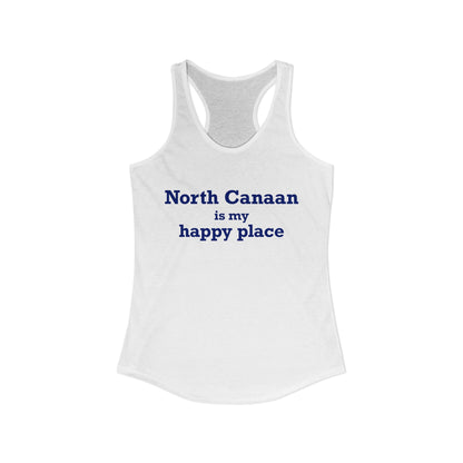 North Canaan is My Happy Place Women's Ideal Racerback Tank Top