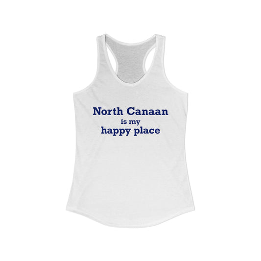 North Canaan is My Happy Place Women's Ideal Racerback Tank Top